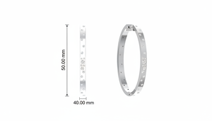 Pendientes de Oro de 14K con Diamantes Naturales Engastados para Mujer - Product Image 2