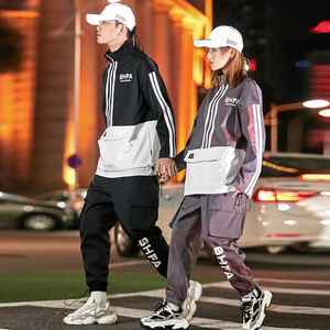 Chándal Unisex de poliéster, conjunto de dos piezas, chaqueta y pantalones Harlan de Hip Hop - Product Image 5