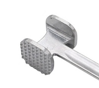 Attendrisseur de viande portable en alliage de zinc, double tête, réutilisable, léger, facile à nettoyer, facile à utiliser, pour cuisine au charbon de bois