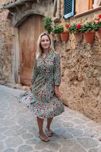 Vestido de Algodón Hecho a Mano Roselani, Algodón Puro, Moda Ética, Ropa de Verano - Product Image 4