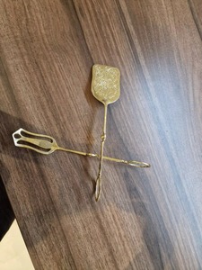 Pinces de service en laiton pinces de cuisine en laiton robustes pour la cuisson du pain à salade BBQ ustensiles de service pour la maison hôtel cuisine utiliser article - Product Image 2