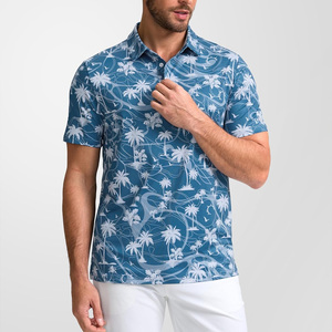 เสื้อเชิ้ตแขนสั้นพิมพ์ลายสำหรับผู้ชายทรงเข้ารูปสำหรับฤดูร้อนพร้อมป้ายโลโก้แบบออกแบบได้ตามต้องการ - Product Image 4