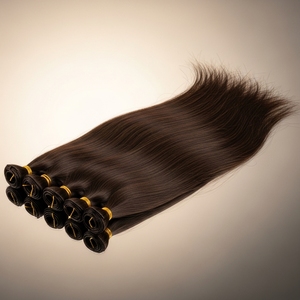 Extensions de cheveux humains Remy Glee Impex de 16 pouces, tissage double trame à la machine, naturelles, douces, lisses, sans nœuds, qualité supérieure - Product Image 1