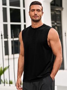 Gimnasio Hombres Culturismo Sin mangas Camiseta sin mangas Muscle Stringer Athletic Fitness Chaleco Tops Ropa de verano - Product Image 6