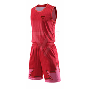 Tenues de basketball personnalisées pour hommes à faible MOQ, respirantes, 100 % polyester, couleurs personnalisées, dernier design, impression de logo personnalisée - Product Image 2