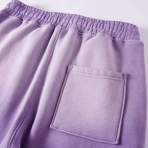 Pantalons de survêtement en molleton 100% coton avec logo brodé personnalisé, surdimensionnés, lavés à l'acide, vintage, unis, pour unisexe - Product Image 4