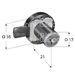 SERRURE à appliquer sur la porte avec cylindre à lame nickelé et base en nylon - Product Image 1