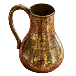 Jarra Vintage de Latón Puro con Acabado Martillado y Pulido para Hogar, Restaurante y Cocina de Hotel, Jarra Metálica para Agua - Product Image 1