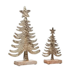 Sculpture de cœur en métal argenté de qualité supérieure, design découpé, sur socle en bois de manguier, décoration moderne pour la maison, cadeau unique de Noël en vente - Product Image 6