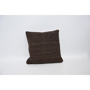 Brown Wool Kilim Patchwork <b>Pillow</b> 16x16 Inch Luxury Floral Vintage Print Woven Rustic <b>Throw</b> <b>Pillow</b> for Bedding Floors Portable - Product Image 1
