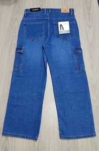 Jeans décontractés taille moyenne coupe régulière pour femmes Plaid hiver lavé respirant grande taille jambe large ample motif 3D pleine longueur - Product Image 4