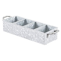 Pot de fleurs galvanisé de forme ovale de haute qualité avec poignée en corde, Pot de fleurs décoratif et jardinière, jardin de campagne galvanisé