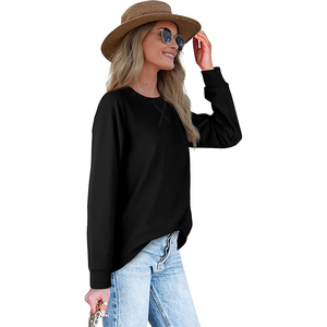 Sudaderas con capucha de cintura alta para mujer, Tops cortos de manga larga con cordón, ropa informal con estampado de poliéster y algodón - Product Image 4