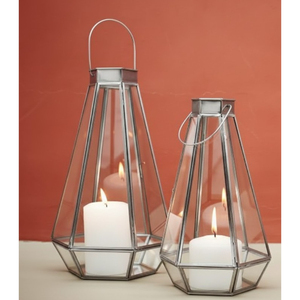 Lanterne à bougie moderne en verre carré et laiton finition or avec poignée, porte-bougie votif fait à la main pour la décoration de la maison et les événements, en vente - Product Image 4