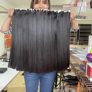 Hot Sell Virgin Remy Vietnamese Double Drawn Bone Straight Raw <b>Hair</b> Bundles 12A Cuticle Aligned Natural <b>Color</b> Silky Machine - Product Image 3