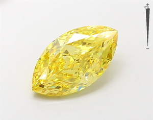 IGI certifié 3.16ct VS/VVS clarté fantaisie Marquise laboratoire cultivé jaune vif HPHTCVD diamant en vrac bijoux de haute qualité - Product Image 1