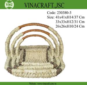 Cesta de almacenamiento de huevos de Pascua de bambú ecológica al por mayor mezcla de colores con asa para el hogar Cocina cestas de almacenamiento en caja - Product Image 6