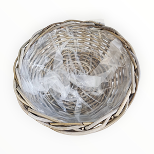 Maceta, Cesta, Tradicional, Natural, Ratán Kubu Gris con Forro de Plástico, Cestas de Almacenamiento, Más Baratas - Product Image 3
