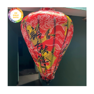 Linternas de seda con marco de bambú para decoración de bodas e iluminación de eventos Linternas tradicionales de Vietnam hechas a mano - Product Image 2