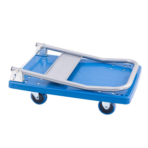 Plate-forme industrielle en plastique 400kgs Heavy Duty Cargo Transport Chariot à plate-forme de camion Entrepôt Chariot à main pliable avec roues - Product Image 2