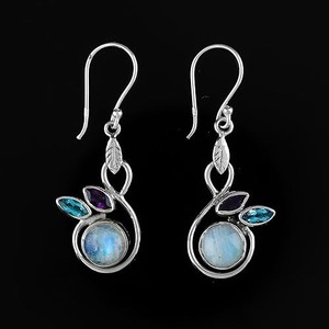 ต่างหูแบบห้อย925สีเงินสเตอร์ลิงสีทองประดับพลอยบุษราคัมสำหรับงานเลี้ยงงานแต่งงานของผู้หญิง - Product Image 4