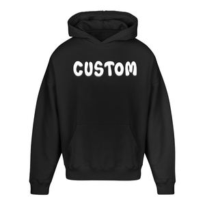 100% sudaderas de algodón grueso pesado French Terry Pullover personalizado Drop Shoulder Fleece Oversized hombres sudaderas con capucha de manga regular - Product Image 5