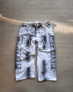 Custom Men's <b>Vintage</b> <b>Trousers</b> Casual Wide Leg Rhinestone Pants With Flared Design Made Fleece Fabric Flat Front Style - Product Image 1