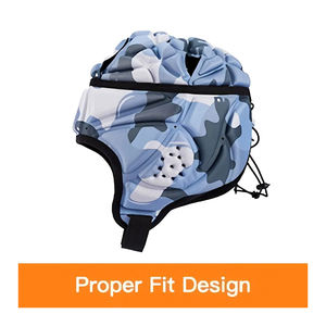 Casco de fútbol de protección de carcasa blanda personalizado, casco de boxeo de portero de Rugby, casco suave de seguridad deportiva, Protector de cabeza para entrenamiento - Product Image 2