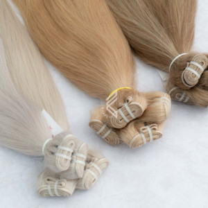 Extensiones de cabello humano Trama de máquina Russisch Haar Paquetes de cabello vietnamita crudo doble dibujado Trama Jengibre Naranja - Product Image 2