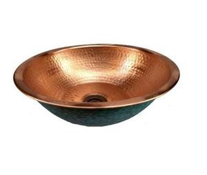 Lavabo Redondo de Cobre en Diseño Plateado de Lujo, Decoraciones Sanitarias, Lavabo de Baño, Lavabo Grande de Cobre de la Mejor Calidad - Product Image 2