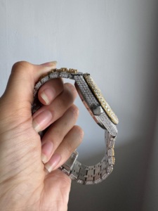 Reloj de Lujo para Hombre con Diamantes Moissanite, Chapado en Oro Blanco, Estilo Hip Hop, Precio de Fábrica, Venta al Por Mayor - Product Image 4