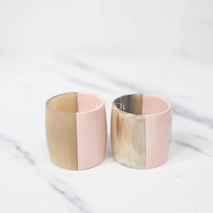 Servilleteros de Cuerno de Búfalo, Porta Servilletas Redondos para Hoteles de Lujo, Restaurantes y Mesas de Boda, Alta Calidad - Product Image 1