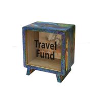 Großhandel DIY Holz Bargeld sparen Sparschwein Box Würfel Vitrine Holz Foto rahmen Shadow Box Spar büchsen