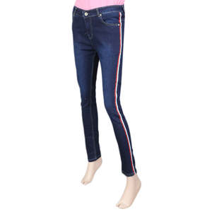 Pantalon en jean pour femme - Bleu foncé - Product Image 2