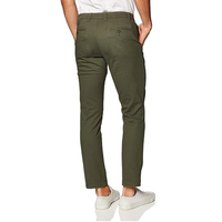 Pantalon de costume homme coupe slim extensible style italien respirant à devant plat avec logo à la taille et braguette zippée, couleur unie, pour affaires et occasions décontractées