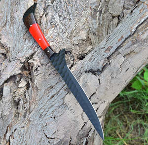 Cuchillo De Filete de acero al carbono hecho a mano personalizado, herramienta de pesca, cuchillo para filetear, cuchillo de alta calidad con cubierta de cuero - Product Image 4