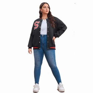 Vestes universitaires confortables pour femmes, couleurs personnalisées, logo, hiver, meilleure collection, noir, grande taille, très résistantes, 100% coton - Product Image 2