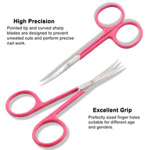 Fine Point Cuticle <b>Scissors</b> Stainless Steel Sharp Curved Design Manicure Nail Grooming Professional Beauty Tool OEM Wholesale - Product Image 2