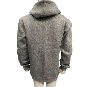 เสื้อฮู้ดดี้ OEM สีเทา แบบหนา 400GSM ผ้าฝ้าย 100% สกรีนโลโก้ตามสั่ง สำหรับฤดูหนาว อุ่นสบาย สไตล์ลำลอง - Product Image 3