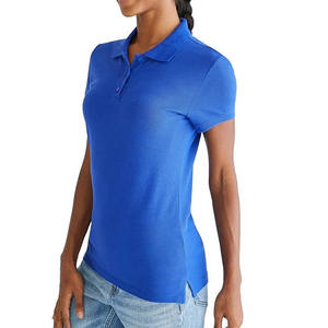 T-shirt polo pour femmes personnalisé motif uni tricoté respirant nouveau design décontracté style meilleur matériau - Product Image 3