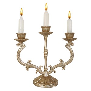 Candélabre à 5 bras en laiton poli de qualité supérieure pour la décoration de mariage, restaurant, hôtel, support à bougies en vente - Product Image 4