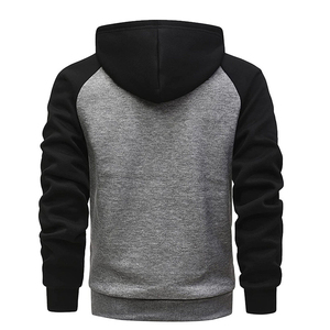 Sweat à capuche de style décontracté pour hommes à la mode américaine dernière conception de fermeture éclair complète avec motif imprimé à manches longues matériau polaire de haute qualité - Product Image 4