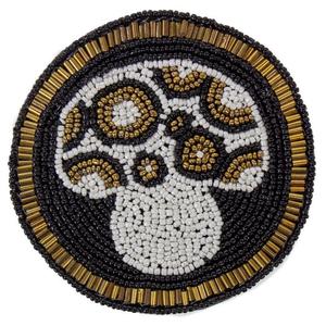 Custom Made Gary And White Beaded <b>Place</b> <b>Mats</b> Home Decor Coaster <b>Mat</b> Whole Sale Price Includes Embroidery for Weddings - Product Image 4