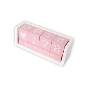 Calendrier de bureau en bois avec compte à rebours et compteur de jours, fournitures prénatales et postnatales - Product Image 4