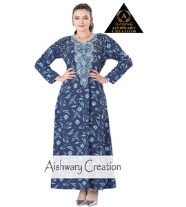 Túnica de algodón geométrica Midi vestidos cuello cuadrado manga corta Vintage ligero Homewear ropa de dormir moda de verano para mujeres - Product Image 1