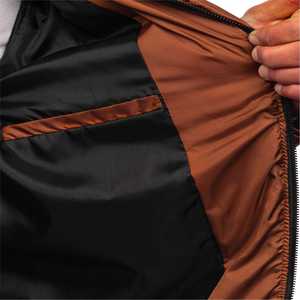 Chaqueta Acolchada Casual de Manga Larga para Hombre, Estilo Urbano, Color Sólido, Cuello Alto, Bolsillos con Cremallera, Alta Calidad, Precios al por Mayor - Product Image 6