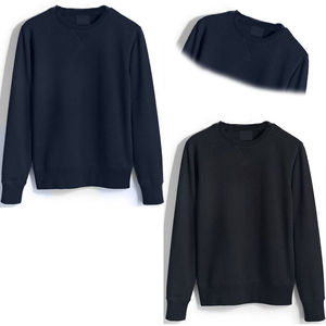 เสื้อสเวตเชิ้ตผู้ชายผ้าเฟรนช์เทอร์รี่ ผ้าฝ้ายผสม แบบเรียบง่าย ผลิตตามสั่ง (OEM)  ผ้าคอตตอน 100% คอกลม ทรงโอเวอร์ไซส์ - Product Image 1