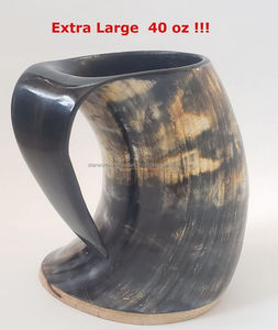 Cuerno de buey de búfalo de Sudáfrica, taza de cuerno vintage Vikingo, vasos de cuerno coleccionables para uso doméstico y hotelero de proveedor indio - Product Image 3