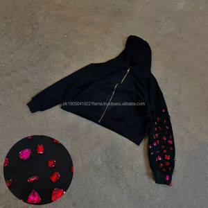 เสื้อฮู้ดซักกรดของผู้ชายผ้าฟรินซ์เทอร์รี่สำหรับฤดูหนาวผ้าพิมพ์ลายปะติดแบบปักได้ตามต้องการสินค้ามาใหม่ - Product Image 1