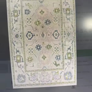 KNOTS RUG Handmade Hand knotted High quality Floral Turkish Oushak Area Rug Vintage Style Wool <b>Carpet</b> Soft Pastel for home - Product Image 1